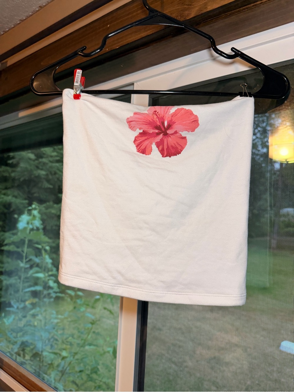 Wild Fable White Hibiscus Graphic Tube Top Size XS